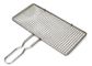 Revestimento frisado quadrado de Mesh Basket 25*40mm 30*45mm PTFE do fio da grade do ASSADO dos peixes