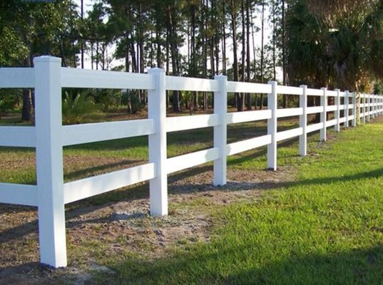Bovine 3 Rails Branco Portátil Horse Farm Exterior PVC Farm Cercas