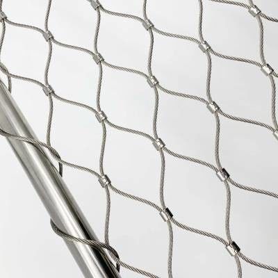 Balustrade de cabo de aço inoxidável rede de corda jardim de pássaros / zoológico vedação gaiola