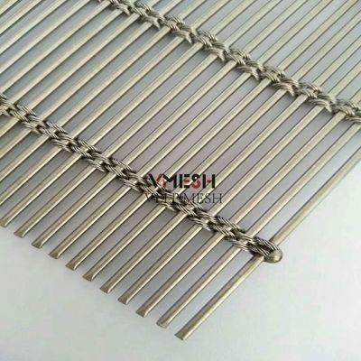 Rodas de cabos decorativos de aço inoxidável Rede de fios de metal tecido para cortinas de fachada