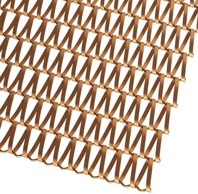 Malha espiral arquitetônica de aço inoxidável da correia transportadora do Weave do fio liso para construir