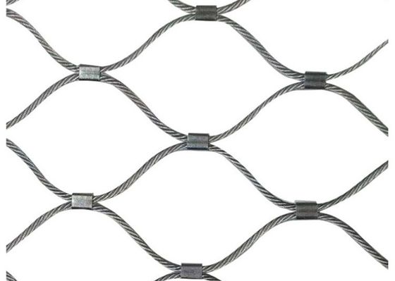 Corda de fio de aço inoxidável Mesh Ferruled Type tecido de Inox do jardim zoológico 316