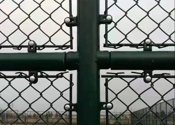 25*25mm provisórios 50*50mm Mesh Galvanized Chain Link Fence para esportes arquivou
