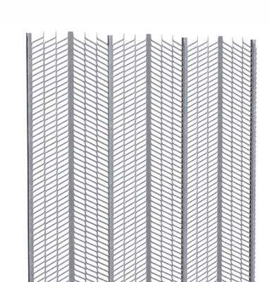 Tela de estuque galvanizada para parede, distância entre nervuras de 100m, nervura alta