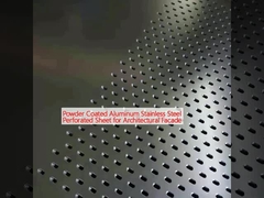 Folha perforada de aço inoxidável de alumínio revestida em pó para fachada arquitectónica