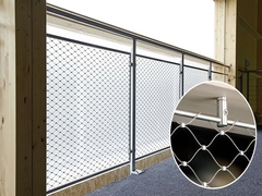 SS316 SS304 Cable Inox Wire Ferrule Mesh Flexível Diamante de aço inoxidável Rede de corda para Zoo Net