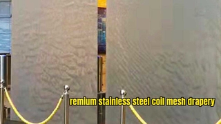 Cortina de aço inoxidável para cortina de água em malha de metal