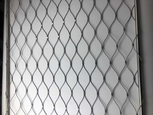 304/316 de balcão que cerca o fio de corda de aço inoxidável Mesh Diamond Hole