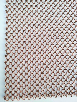 6x6mm Alumínio Chain Link Cortina de ouro rede arquitectónica