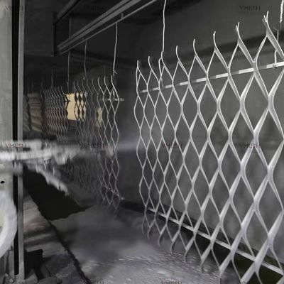 Malha expandida revestida de PVC do metal malha expandida galvanizada do metal para protetores de janela
