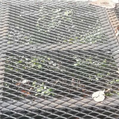 Anti-deslizamento elevados expansão de malha de metal de trabalho pesado hexágono para plataforma