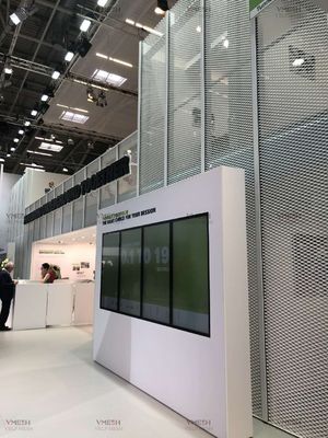 Metal expandido galvanizado aumentado revestido da rede de arame do diamante da cor do pó para a cerca de segurança interna