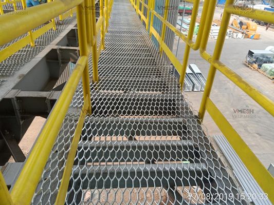 Carga pesada Hexagon Hole expansão Metal aço antiderrapagem Grelha