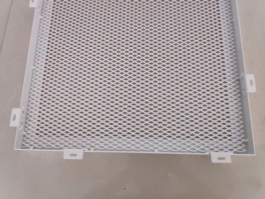 Malha de metal expandido com revestimento em pó branco para fachadas de paredes