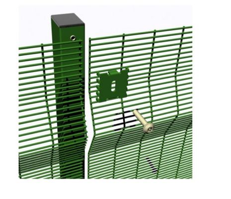 o pó de abertura de 76.2*12.7mm revestiu o fio Mesh Fence Rustproof do aeroporto 358