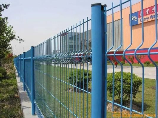 Cerca de malha de arame metálico com revestimento em pó 3D com poste quadrado redondo