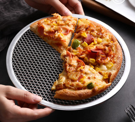 Bandeja de Tela Redonda para Pizza Sem Emenda 6-22 Polegadas Liga de Alumínio