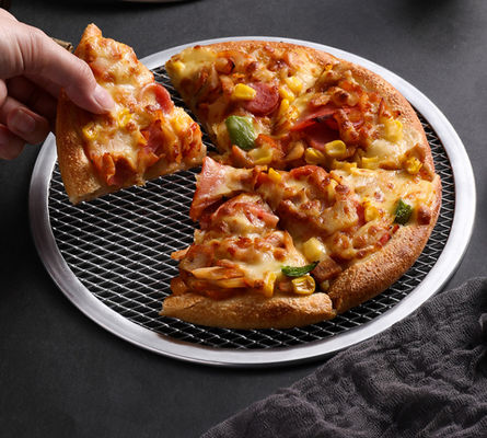 Bandeja de Tela Redonda para Pizza Sem Emenda 6-22 Polegadas Liga de Alumínio