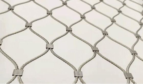 Malha de Cabo de Aço Inoxidável 80x80mm para Gaiolas de Animais de Zoológico
