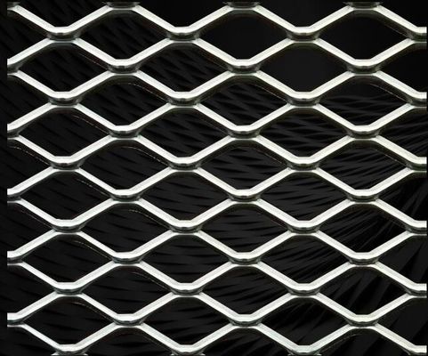 Malha de metal expandida de aço de baixo carbono com furo de diamante para cerca