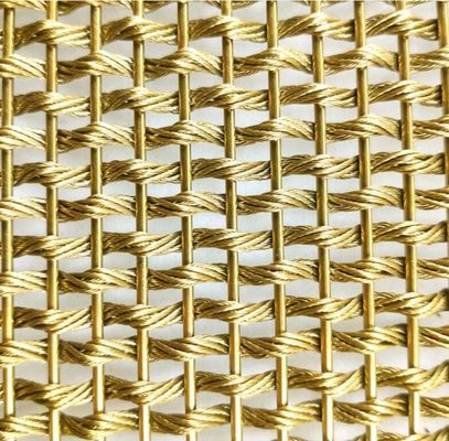 Rede de arame tecida painel de aço inoxidável decorativo da fachada do metal do revestimento