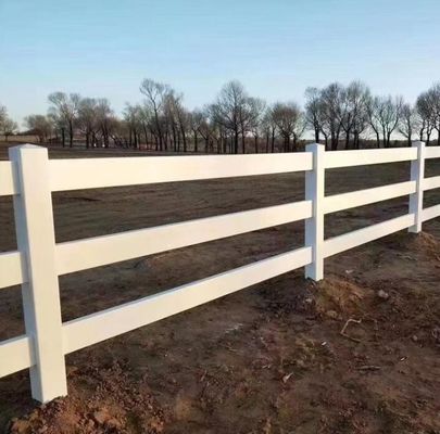 Fácil de montar 2 trilhos 3 trilhos 4 trilhos de plástico branco Cercas de rancho de cavalos