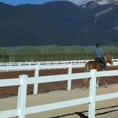 Esgrima de ferro de PVC de cor branca e preta estável Rancho Paddock Esgrima de cavalos