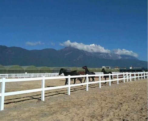 Fácil de montar 2 trilhos 3 trilhos 4 trilhos de plástico branco Cercas de rancho de cavalos