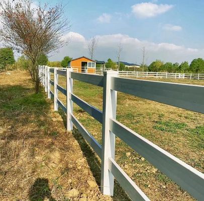 PVC Vinyl durável Cercas de trilhos de jardim Rancho Paddock Cercas de cavalos
