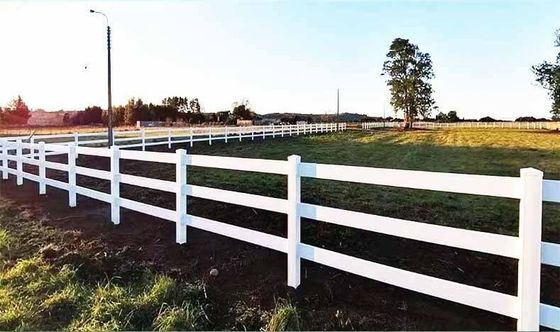 gado vinil 3 trilhos PVC 2 trilhos cavalo paddock fazenda vedação post rancho