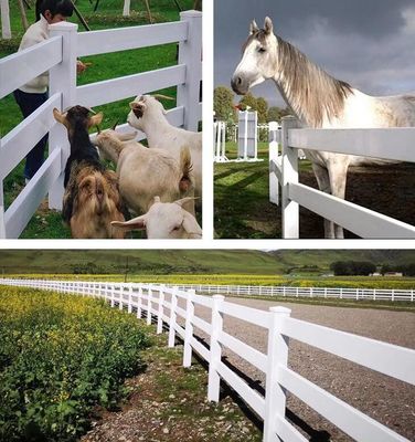 Pvc Branco Fazenda Plástico Esgrima de Cavalo Altura 1,5m 1,8m