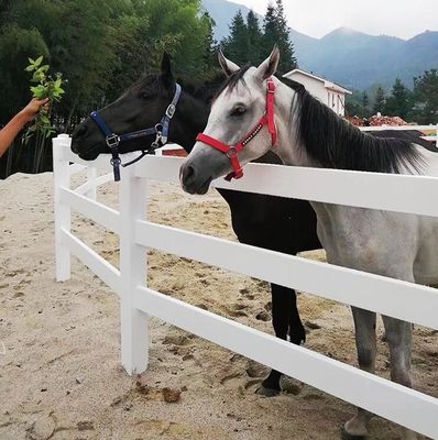 Vinyl resistente a UV vedação da fazenda de cavalos vedação ferroviária de cavalos brancos