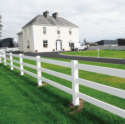 Cerca de Fazenda PVC 3 Trilhos para Curral de Cavalos Rancho Fácil Instalação