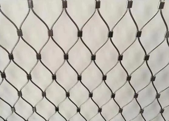 Malha de cabo de aço inoxidável com oxidação preta 50x50mm