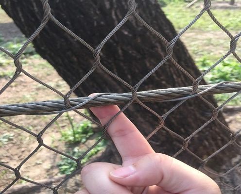 Malha de Cabo de Aço Inoxidável com Oxidação Negra 3mm para Decoração