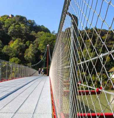 316 Malha de fio de corda de aço inoxidável 100x100 mm para baldaquinhas de escada