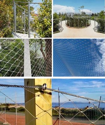 316 Malha de fio de corda de aço inoxidável 100x100 mm para baldaquinhas de escada
