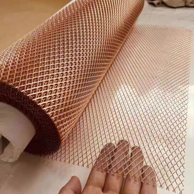 0.3x0.4mm abertura expansão de painéis de malha metálica fio de cobre vermelho para baterias