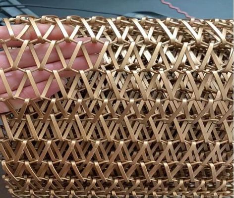 Cortina tecida arquitetônica da malha do elo de corrente da decoração de alumínio colorida para o hotel