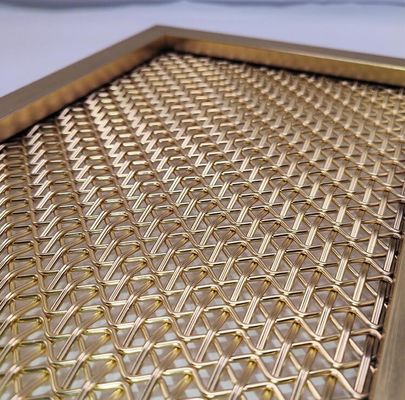 Ecrã de malha de aço inoxidável decorativo escovado para decoração