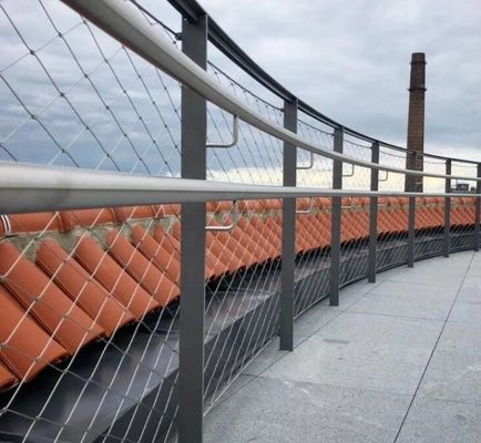 Rede de corda de aço inoxidável flexível e durável para barrancos de ponte e vedação de segurança