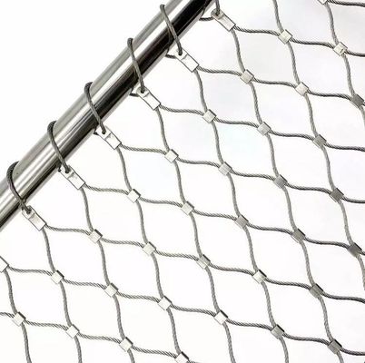 Rede de corda de aço inoxidável flexível e durável para barrancos de ponte e vedação de segurança