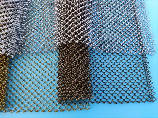 Cortina de Tela de Metal Dourada para Lareira de Aço para Interiores Domésticos