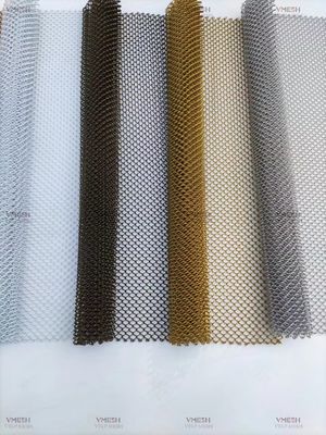 Retalhos decorativos de malha de liga de alumínio Draperia de bobina de hotel Draperia de metal Cadena de correio Retalho de malha