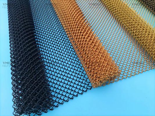 Retalhos decorativos de malha de liga de alumínio Draperia de bobina de hotel Draperia de metal Cadena de correio Retalho de malha
