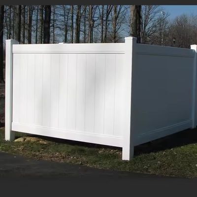Cercas de privacidade de plástico branco de vinil PVC para jardim decorativo