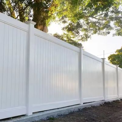 Cercas de privacidade de plástico branco de vinil PVC para jardim decorativo