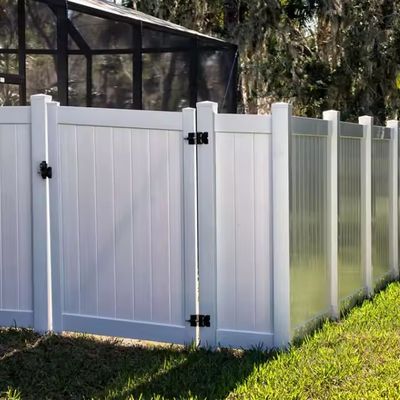 PVC Private Fencing Screening Painéis de vedação de privacidade de plástico de vinil branco