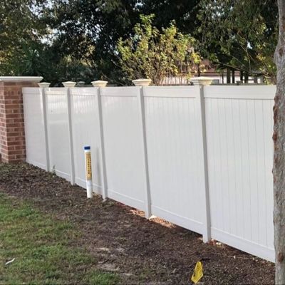Branco Venda Quente Bela Solid PVC Plástico Privacidade Vinyl Cercas