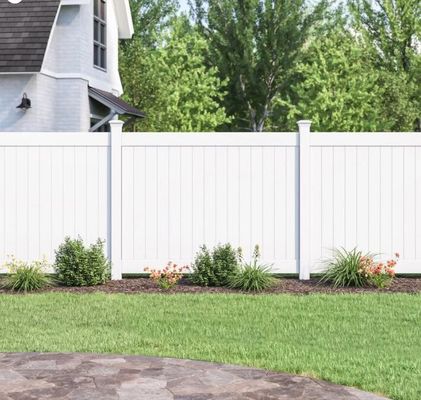 Material de alta qualidade Cercas de privacidade de plástico PVC branco exterior